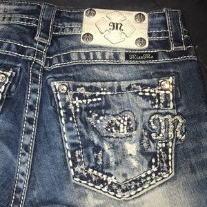 Miss Me Jean Shorts With Bling